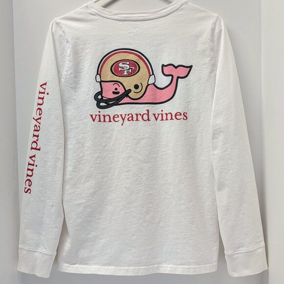 Vineyard Vines San Francisco 49ers Whale Helmet Long Sleeve T-Shirt - Picture 4 of 11